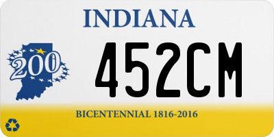 IN license plate 452CM