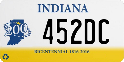 IN license plate 452DC