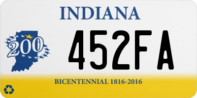 IN license plate 452FA