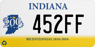 IN license plate 452FF