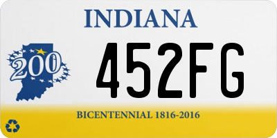 IN license plate 452FG