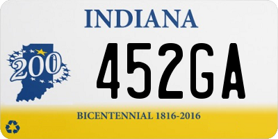 IN license plate 452GA