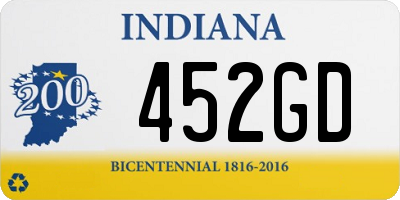 IN license plate 452GD