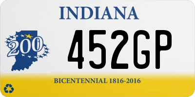 IN license plate 452GP