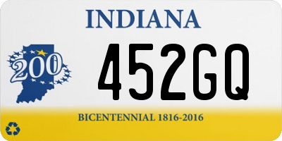 IN license plate 452GQ