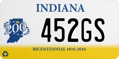 IN license plate 452GS