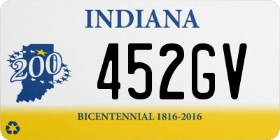 IN license plate 452GV