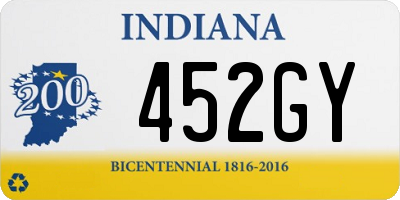 IN license plate 452GY