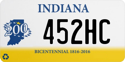 IN license plate 452HC