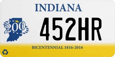 IN license plate 452HR