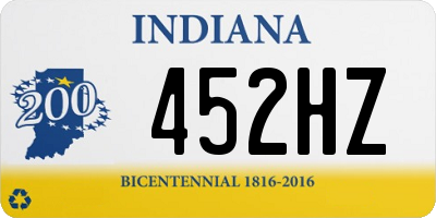 IN license plate 452HZ