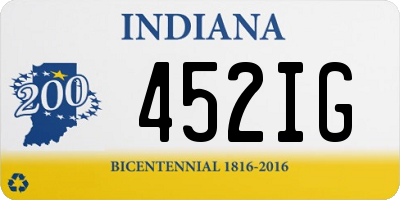 IN license plate 452IG