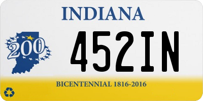 IN license plate 452IN