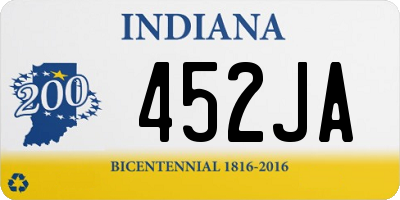 IN license plate 452JA