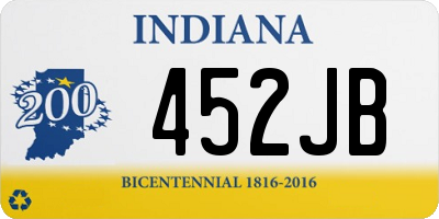 IN license plate 452JB