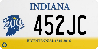 IN license plate 452JC