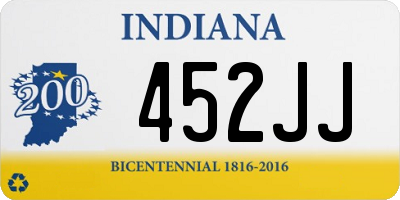 IN license plate 452JJ