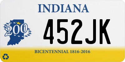 IN license plate 452JK