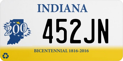 IN license plate 452JN