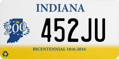 IN license plate 452JU