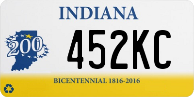 IN license plate 452KC