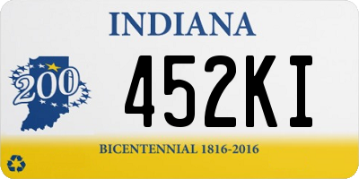 IN license plate 452KI