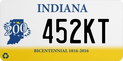 IN license plate 452KT