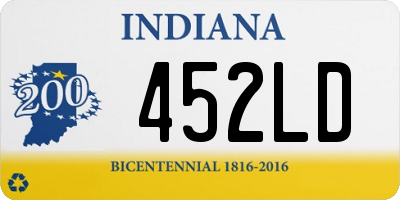 IN license plate 452LD