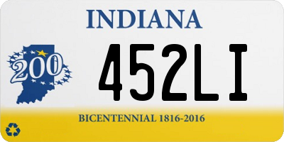 IN license plate 452LI