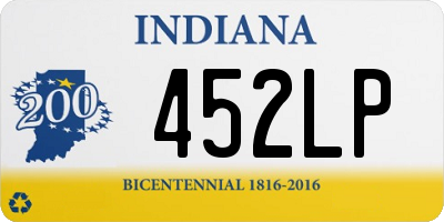 IN license plate 452LP