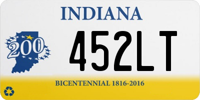 IN license plate 452LT