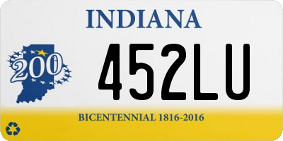 IN license plate 452LU