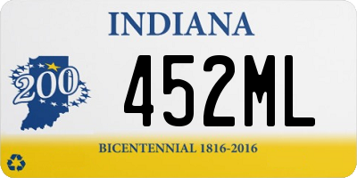 IN license plate 452ML