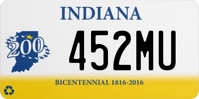 IN license plate 452MU