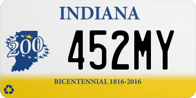 IN license plate 452MY
