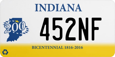 IN license plate 452NF