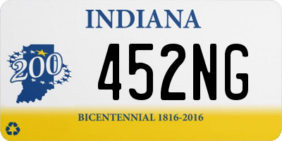 IN license plate 452NG