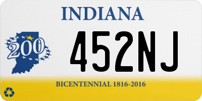 IN license plate 452NJ