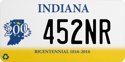 IN license plate 452NR