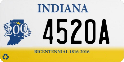 IN license plate 452OA