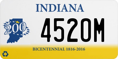 IN license plate 452OM