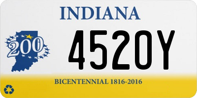 IN license plate 452OY