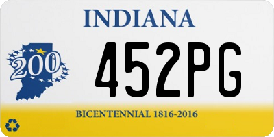 IN license plate 452PG