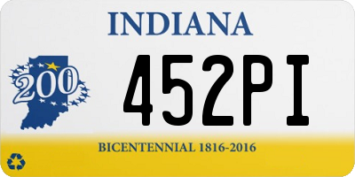 IN license plate 452PI