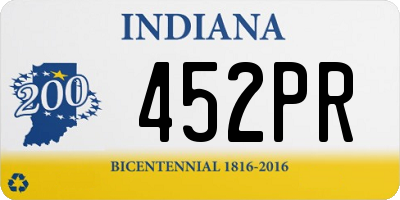 IN license plate 452PR