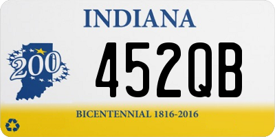 IN license plate 452QB