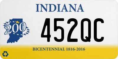 IN license plate 452QC