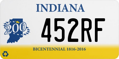 IN license plate 452RF