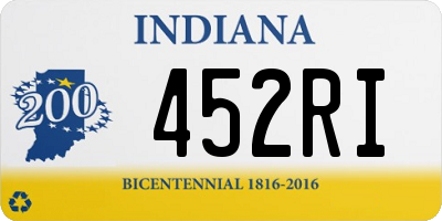 IN license plate 452RI