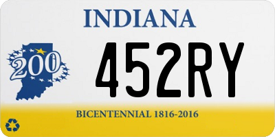 IN license plate 452RY